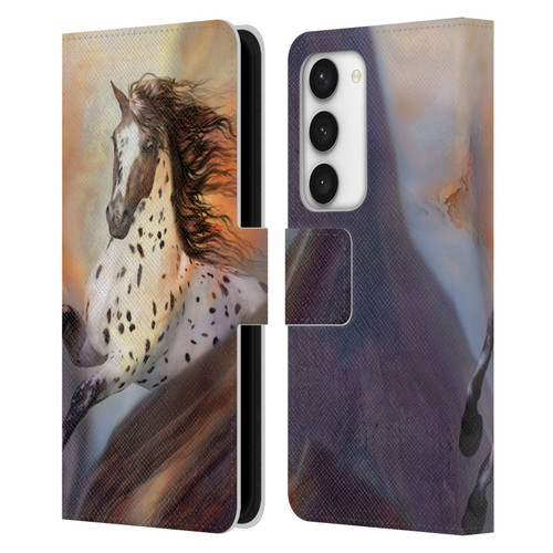 Simone Gatterwe Horses Wild 2 Leather Book Wallet Case Cover For Samsung Galaxy S23 5G