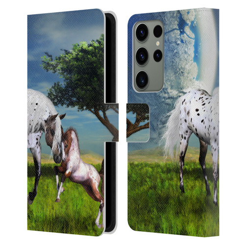 Simone Gatterwe Horses Love Forever Leather Book Wallet Case Cover For Samsung Galaxy S23 Ultra 5G