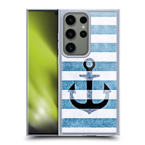 Monika Strigel Vintage Anchors Indigo Soft Gel Case for Samsung Galaxy S23 Ultra 5G
