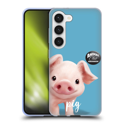 Animal Club International Faces Pig Soft Gel Case for Samsung Galaxy S23 5G