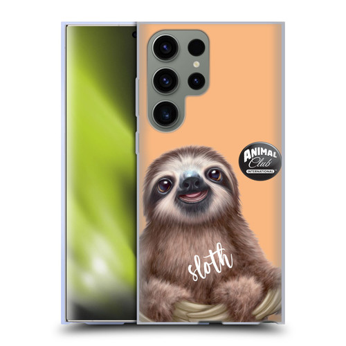 Animal Club International Faces Sloth Soft Gel Case for Samsung Galaxy S23 Ultra 5G