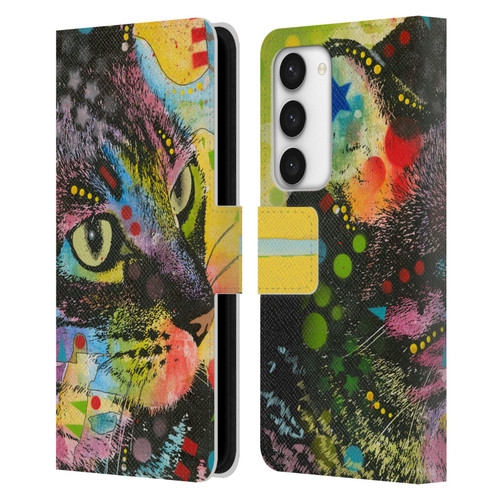 Dean Russo Cats Napy Leather Book Wallet Case Cover For Samsung Galaxy S23 5G