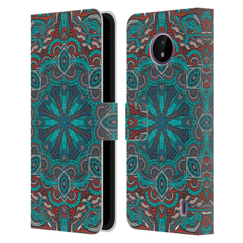 Aimee Stewart Mandala Moroccan Sea Leather Book Wallet Case Cover For Nokia C10 / C20