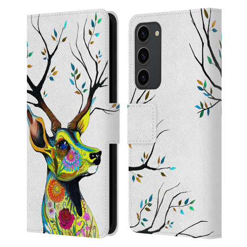 Pixie Cold Animals King Of The Forest Leather Book Wallet Case Cover For Samsung Galaxy S23+ 5G