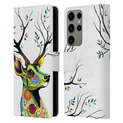 Pixie Cold Animals King Of The Forest Leather Book Wallet Case Cover For Samsung Galaxy S23 Ultra 5G