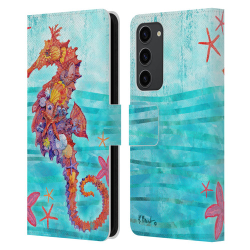 Paul Brent Coastal Seahorse Leather Book Wallet Case Cover For Samsung Galaxy S23+ 5G