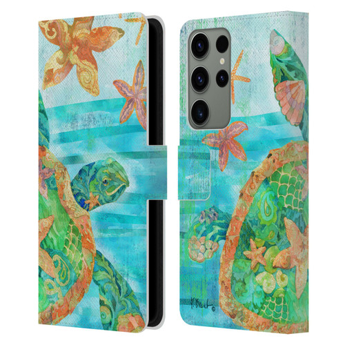 Paul Brent Coastal Nassau Turtle Leather Book Wallet Case Cover For Samsung Galaxy S23 Ultra 5G