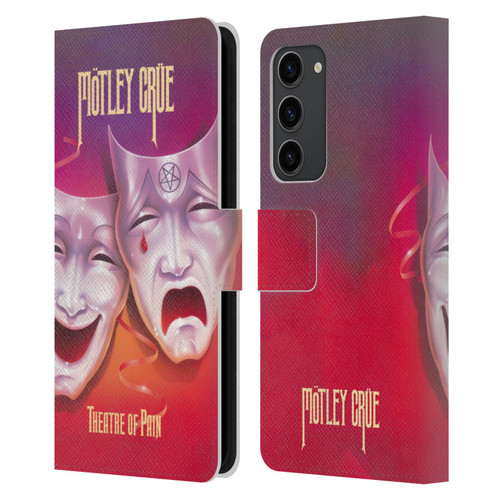 Motley Crue Albums Theater Of Pain Leather Book Wallet Case Cover For Samsung Galaxy S23+ 5G
