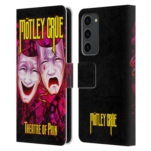 Motley Crue Key Art Theater Of Pain Leather Book Wallet Case Cover For Samsung Galaxy S23+ 5G