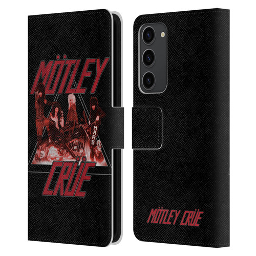Motley Crue Key Art Too Fast Leather Book Wallet Case Cover For Samsung Galaxy S23+ 5G