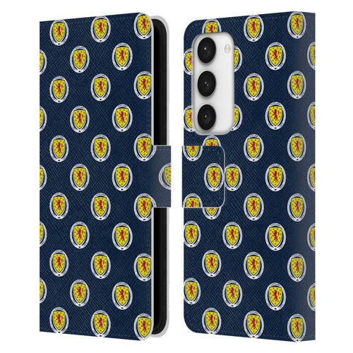 Scotland National Football Team Logo 2 Pattern Leather Book Wallet Case Cover For Samsung Galaxy S23 5G