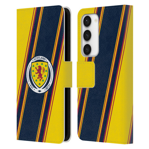 Scotland National Football Team Logo 2 Stripes Leather Book Wallet Case Cover For Samsung Galaxy S23 5G