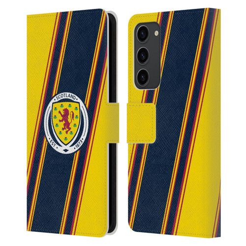 Scotland National Football Team Logo 2 Stripes Leather Book Wallet Case Cover For Samsung Galaxy S23+ 5G