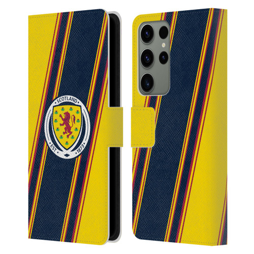 Scotland National Football Team Logo 2 Stripes Leather Book Wallet Case Cover For Samsung Galaxy S23 Ultra 5G