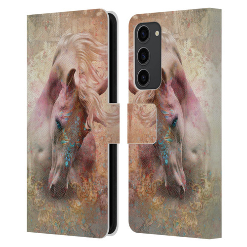 Jena DellaGrottaglia Animals Horse Leather Book Wallet Case Cover For Samsung Galaxy S23+ 5G