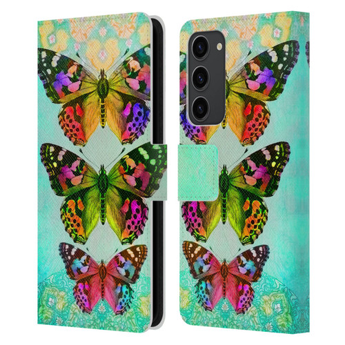 Jena DellaGrottaglia Insects Butterflies 2 Leather Book Wallet Case Cover For Samsung Galaxy S23+ 5G