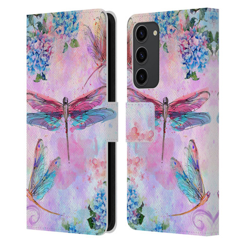 Jena DellaGrottaglia Insects Dragonflies Leather Book Wallet Case Cover For Samsung Galaxy S23+ 5G