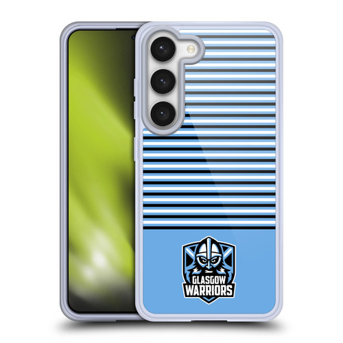 Glasgow Warriors Logo Stripes Blue 2 Soft Gel Case for Samsung Galaxy S23 5G