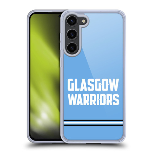 Glasgow Warriors Logo Text Type Blue Soft Gel Case for Samsung Galaxy S23+ 5G