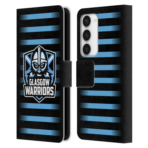 Glasgow Warriors Logo 2 Stripes Leather Book Wallet Case Cover For Samsung Galaxy S23 5G