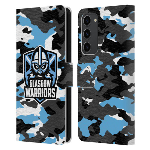 Glasgow Warriors Logo 2 Camouflage Leather Book Wallet Case Cover For Samsung Galaxy S23+ 5G