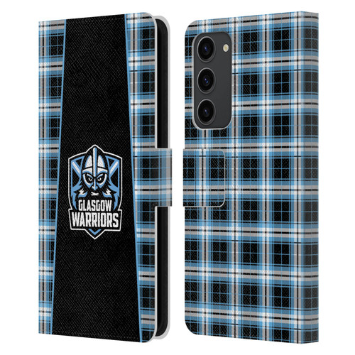Glasgow Warriors Logo 2 Tartan Leather Book Wallet Case Cover For Samsung Galaxy S23+ 5G