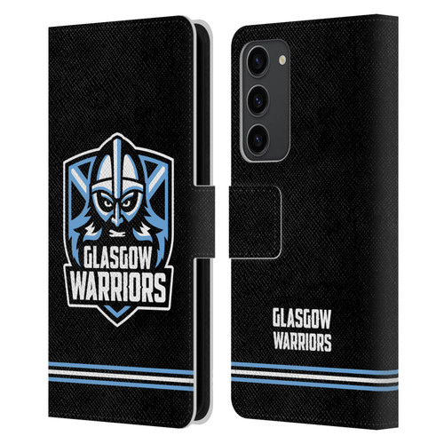 Glasgow Warriors Logo Stripes Black Leather Book Wallet Case Cover For Samsung Galaxy S23+ 5G