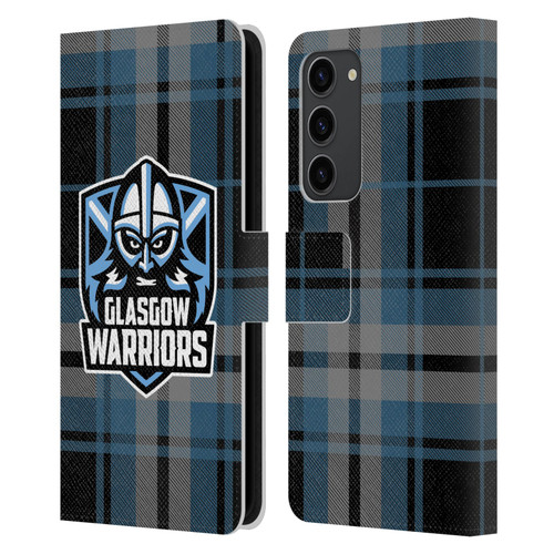 Glasgow Warriors Logo Tartan Leather Book Wallet Case Cover For Samsung Galaxy S23+ 5G