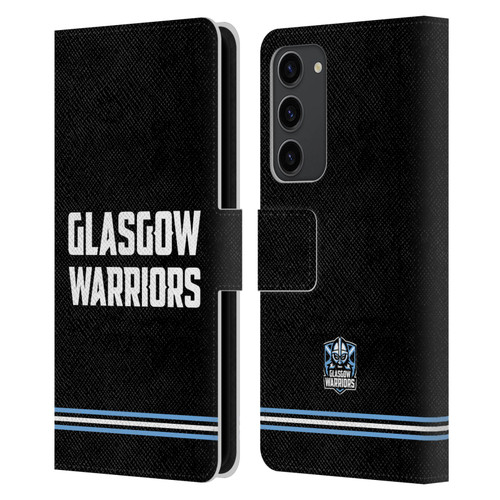 Glasgow Warriors Logo Text Type Black Leather Book Wallet Case Cover For Samsung Galaxy S23+ 5G