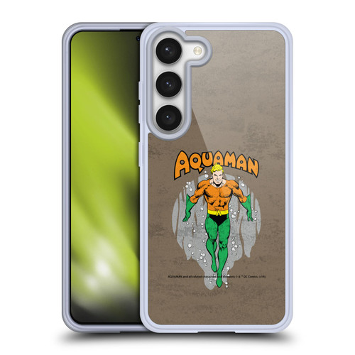 Aquaman DC Comics Fast Fashion Classic Distressed Look Soft Gel Case for Samsung Galaxy S23 5G