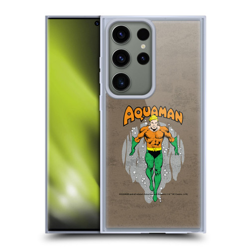Aquaman DC Comics Fast Fashion Classic Distressed Look Soft Gel Case for Samsung Galaxy S23 Ultra 5G