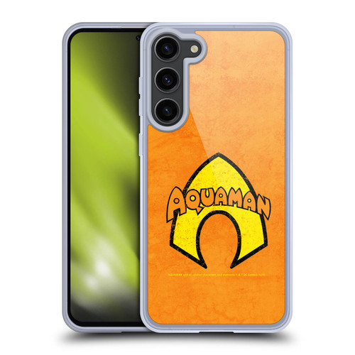 Aquaman DC Comics Logo Classic Distressed Look Soft Gel Case for Samsung Galaxy S23+ 5G