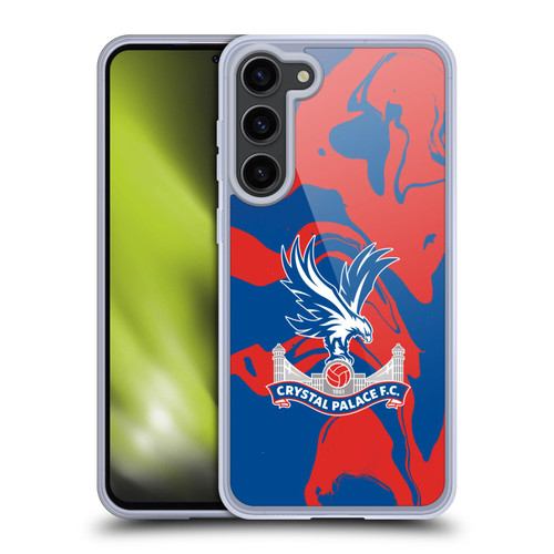 Crystal Palace FC Crest Red And Blue Marble Soft Gel Case for Samsung Galaxy S23+ 5G & MagSafe