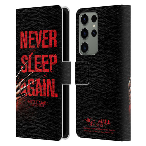 A Nightmare On Elm Street (2010) Graphics Never Sleep Again Leather Book Wallet Case Cover For Samsung Galaxy S23 Ultra 5G