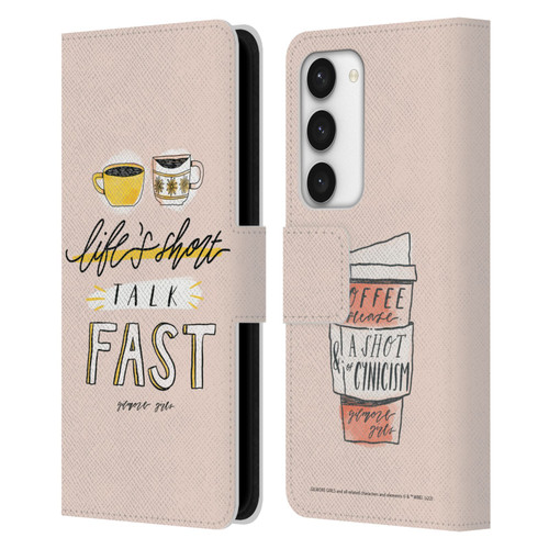 Gilmore Girls Graphics Life's Short Talk Fast Leather Book Wallet Case Cover For Samsung Galaxy S23 5G