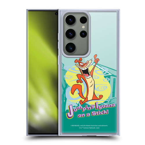 I Am Weasel. Graphics Jumping Iguana On A Stick Soft Gel Case for Samsung Galaxy S23 Ultra 5G
