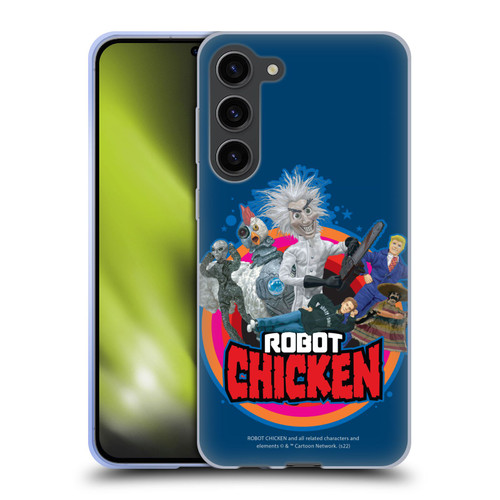 Robot Chicken Graphics Characters Soft Gel Case for Samsung Galaxy S23+ 5G