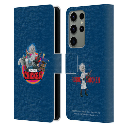 Robot Chicken Graphics Characters Leather Book Wallet Case Cover For Samsung Galaxy S23 Ultra 5G