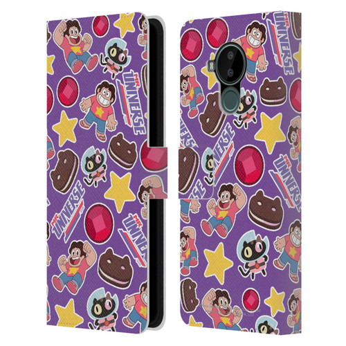 Steven Universe Graphics Icons Leather Book Wallet Case Cover For Nokia C30