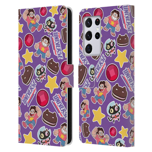 Steven Universe Graphics Icons Leather Book Wallet Case Cover For Samsung Galaxy S21 Ultra 5G
