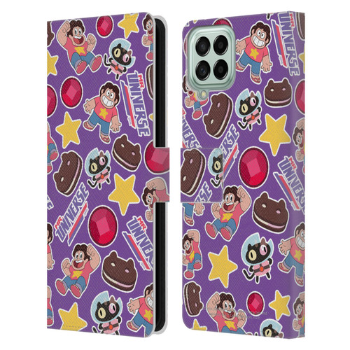 Steven Universe Graphics Icons Leather Book Wallet Case Cover For Samsung Galaxy M53 (2022)