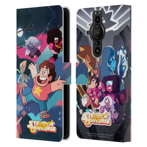 Steven Universe Graphics Characters Leather Book Wallet Case Cover For Sony Xperia Pro-I