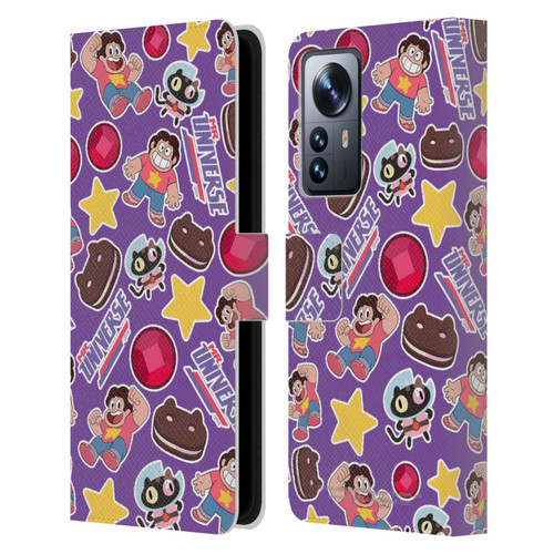 Steven Universe Graphics Icons Leather Book Wallet Case Cover For Xiaomi 12 Pro