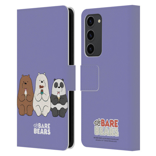 We Bare Bears Character Art Group 2 Leather Book Wallet Case Cover For Samsung Galaxy S23+ 5G