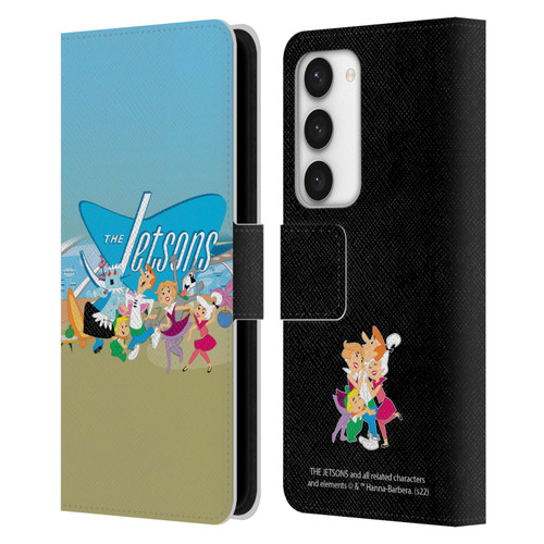 The Jetsons Graphics Group Leather Book Wallet Case Cover For Samsung Galaxy S23 5G