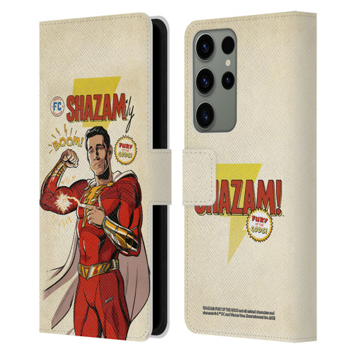 Shazam!: Fury Of The Gods Graphics Comic Leather Book Wallet Case Cover For Samsung Galaxy S23 Ultra 5G