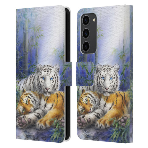 Kayomi Harai Animals And Fantasy Asian Tiger Couple Leather Book Wallet Case Cover For Samsung Galaxy S23+ 5G