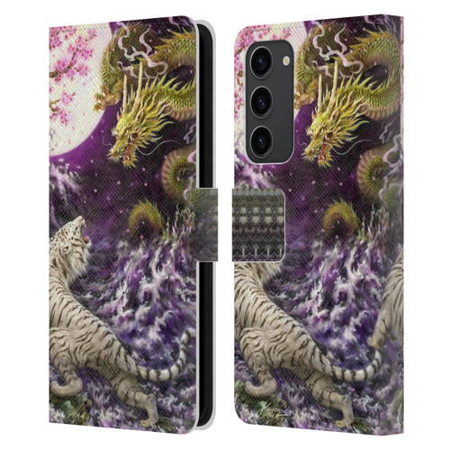 Kayomi Harai Animals And Fantasy Asian Tiger & Dragon Leather Book Wallet Case Cover For Samsung Galaxy S23+ 5G