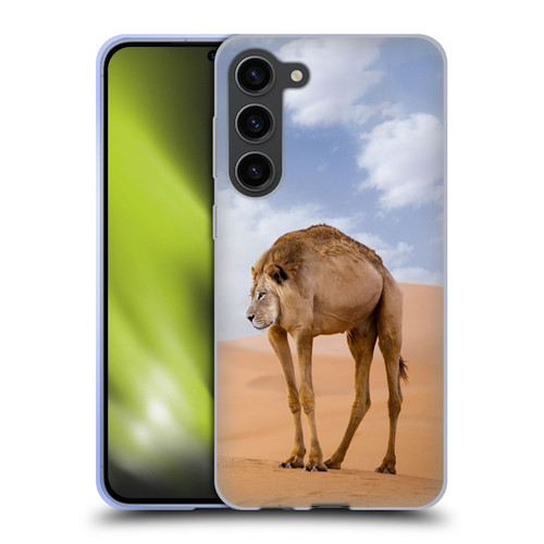 Pixelmated Animals Surreal Wildlife Camel Lion Soft Gel Case for Samsung Galaxy S23+ 5G