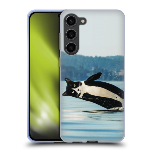 Pixelmated Animals Surreal Wildlife Orcat Soft Gel Case for Samsung Galaxy S23+ 5G
